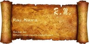Rau Maura névjegykártya